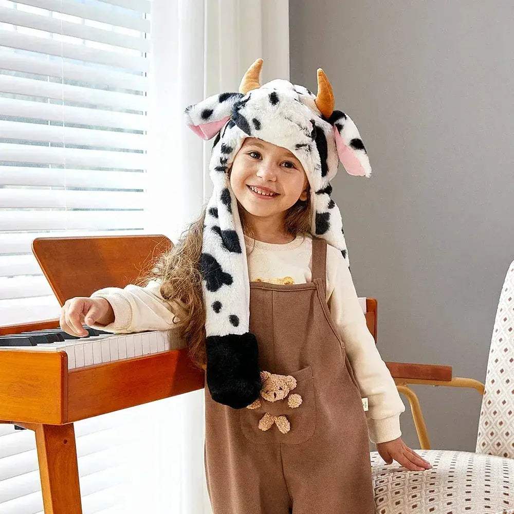 Interactive Plush Cow Hat For Kids With Moving Ears - ToylandEU