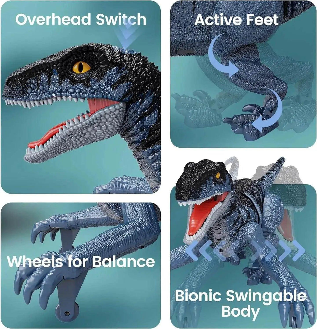  Interactive RC Dinosaur Robot Toy with LED Lights - Perfect Birthday  -  ToylandEU™