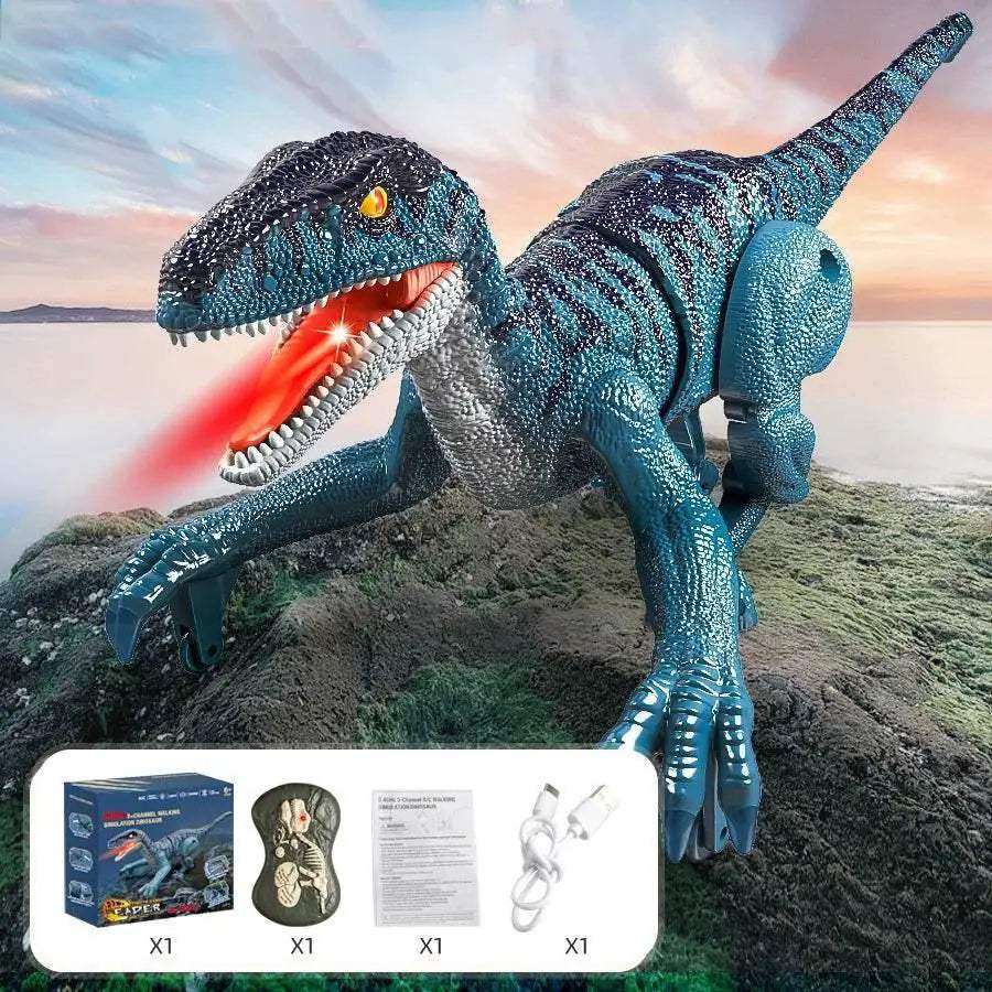  Interactive RC Dinosaur Robot Toy with LED Lights - Perfect Birthday  -  ToylandEU™