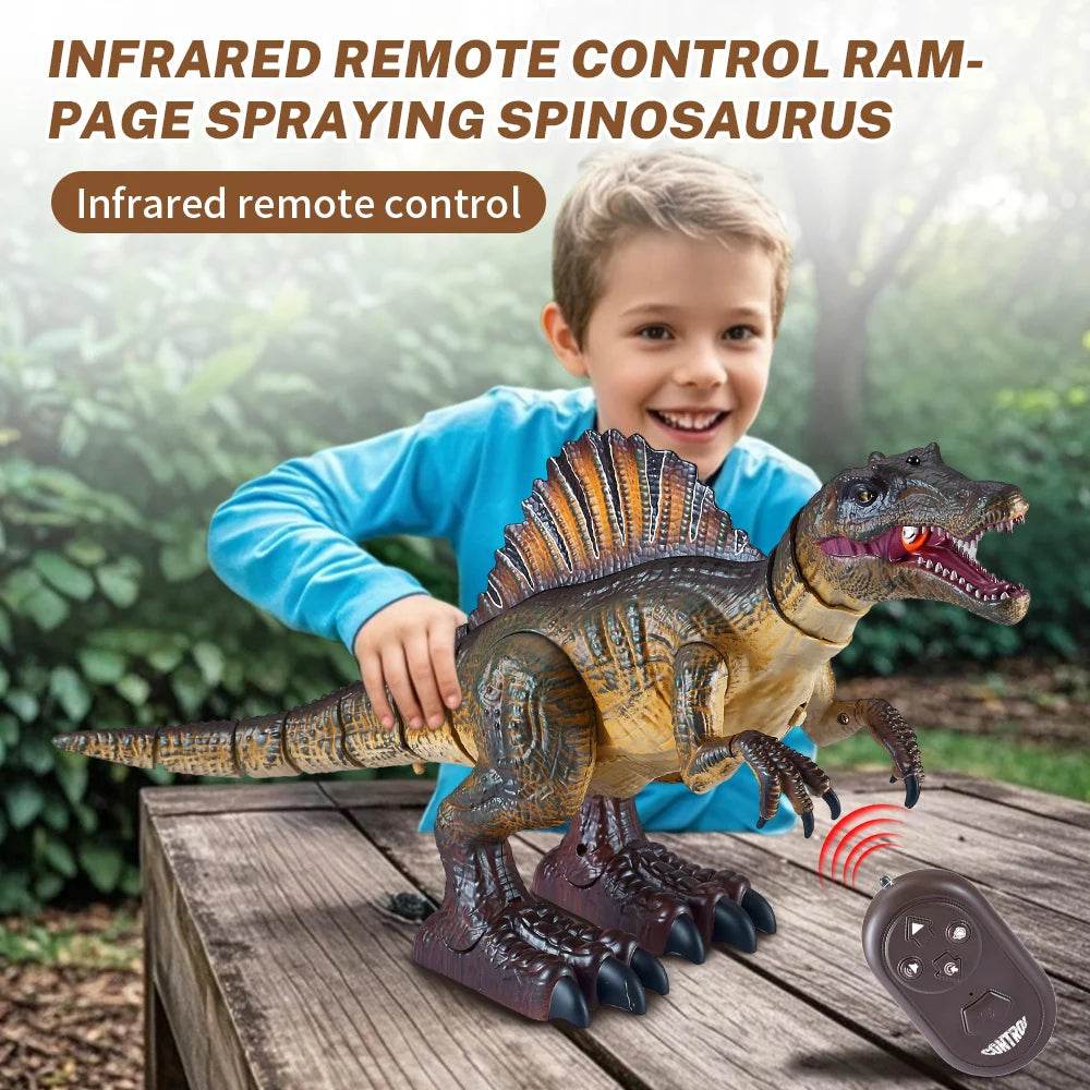 Interactive RC Dinosaur Toy With Sound Spray Light For Kids - ToylandEU