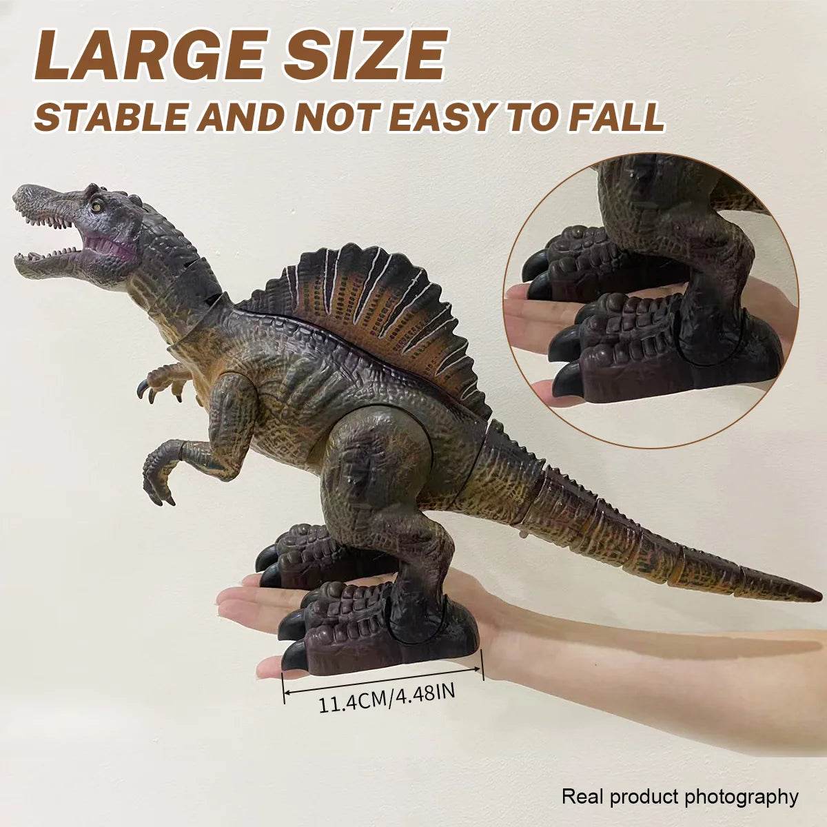 Interactive RC Dinosaur Toy With Sound Spray Light For Kids - ToylandEU