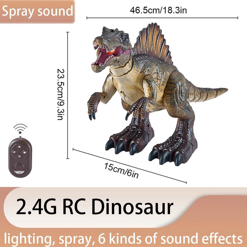 Interactive RC Dinosaur Toy With Sound Spray Light For Kids - ToylandEU