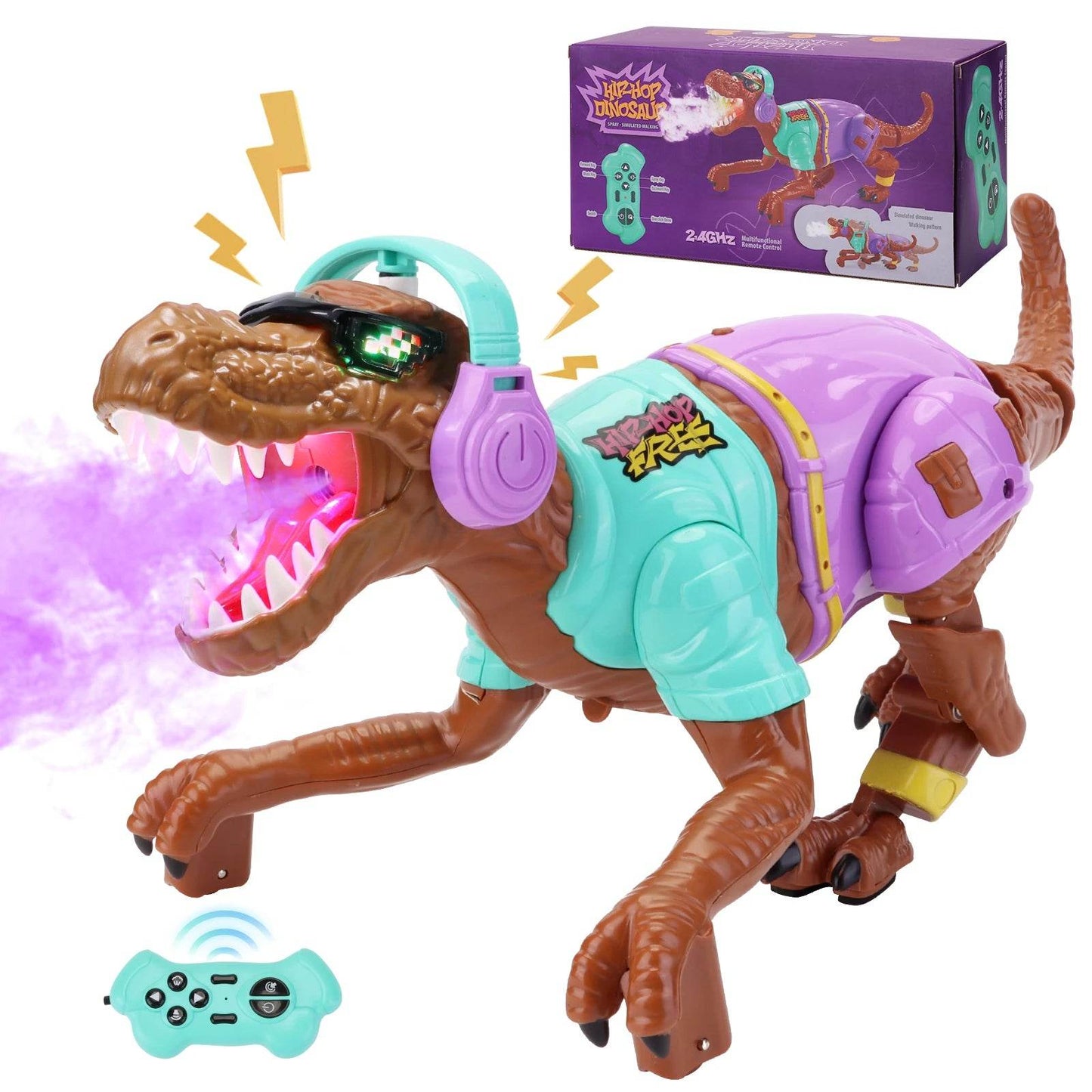 Interactive RC Walking Dinosaur Toy Light And Sound Kids - ToylandEU