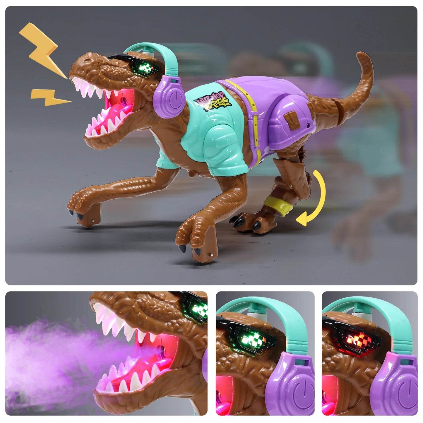 Interactive RC Walking Dinosaur Toy Light And Sound Kids - ToylandEU