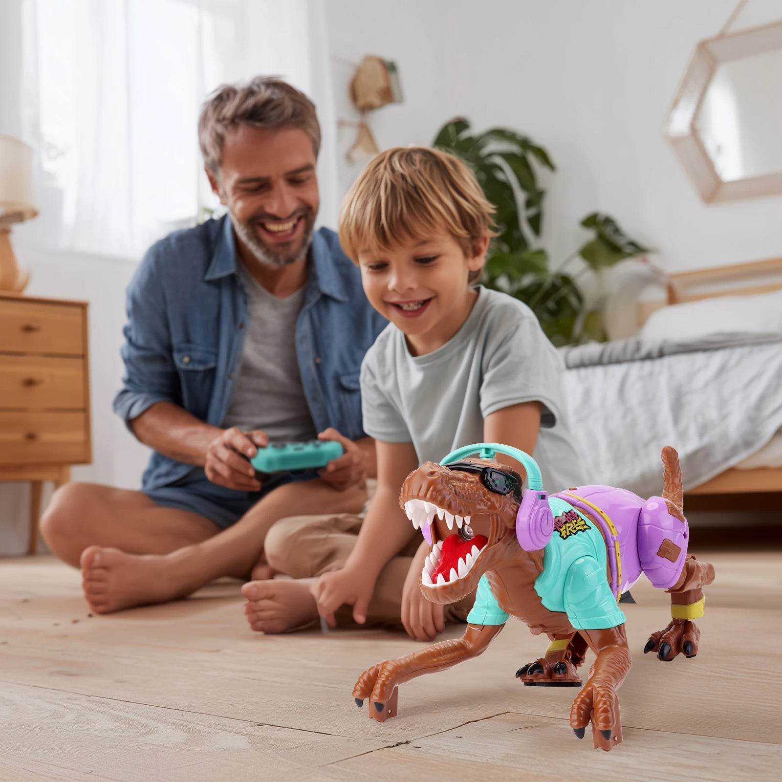 Interactive RC Walking Dinosaur Toy Light And Sound Kids - ToylandEU