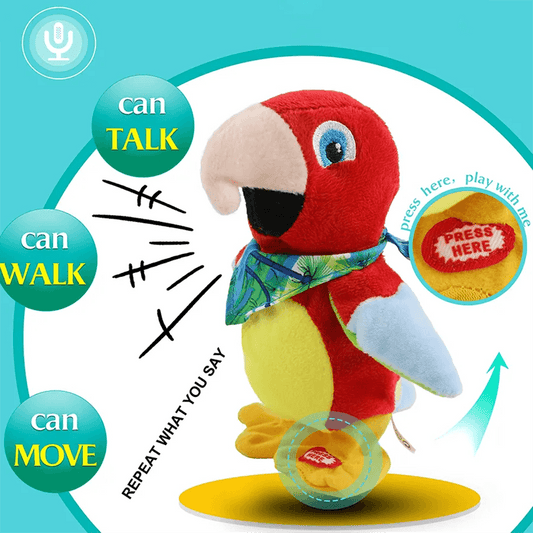 Interactive Singing Parrot Plush Toy - 20cm Cuddly Recording Buddy - ToylandEU
