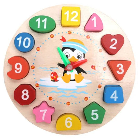 Interactive Wooden Animal Clock Puzzle for Kids Aged 3-6 Years - ToylandEU