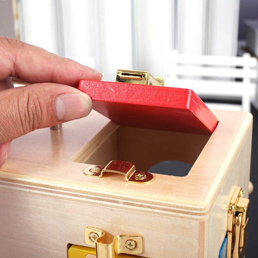 Interactive Wooden Lock Box Toy for Early Learning and Skill Development - ToylandEU
