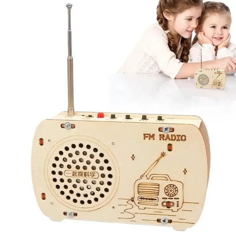  Interactive Wooden Radio Building Kit - Educational Electronics Set for Kids -  ToylandEU™