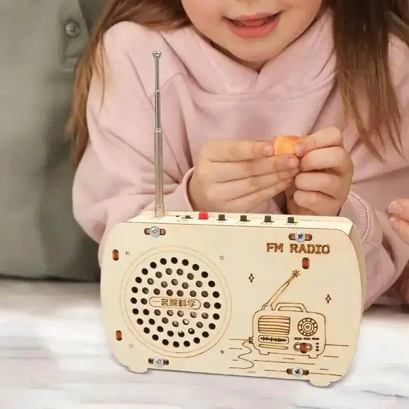  Interactive Wooden Radio Building Kit - Educational Electronics Set for Kids -  ToylandEU™