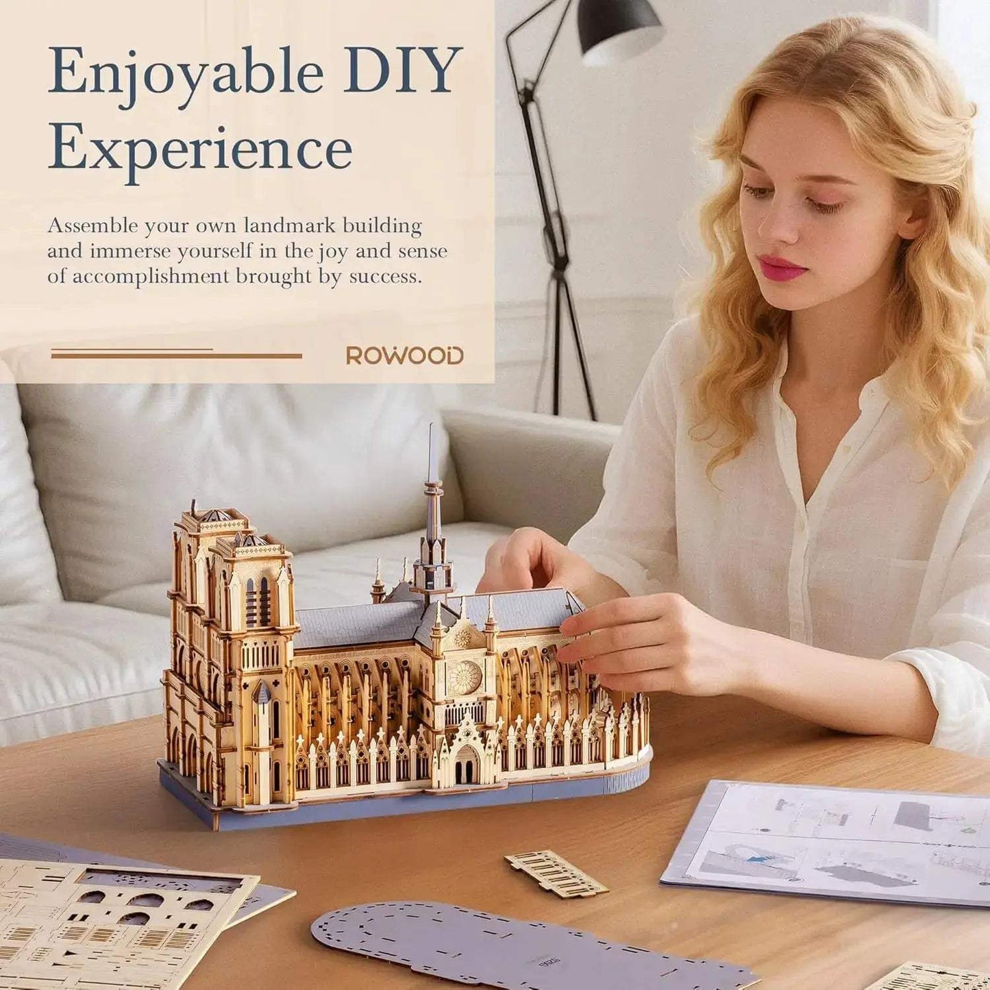  Notre Dame Cathedral 3D Puzzle Premium Wooden Kit -  ToylandEU™