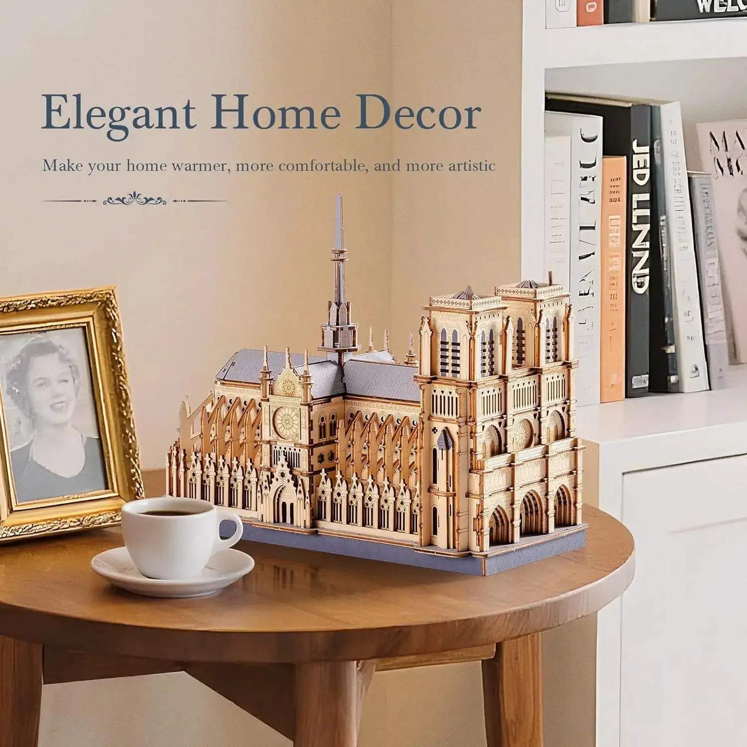  Notre Dame Cathedral 3D Puzzle Premium Wooden Kit -  ToylandEU™
