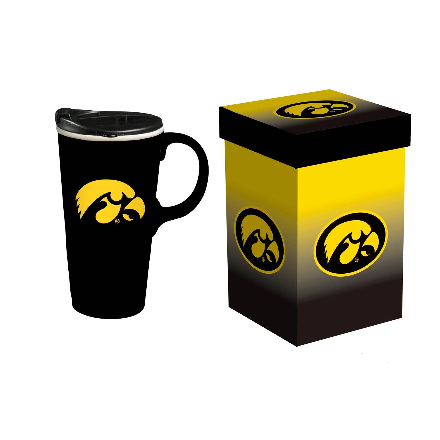 Iowa Hawkeyes 17oz Travel Latte Cup Boxed Gift Set - ToylandEU