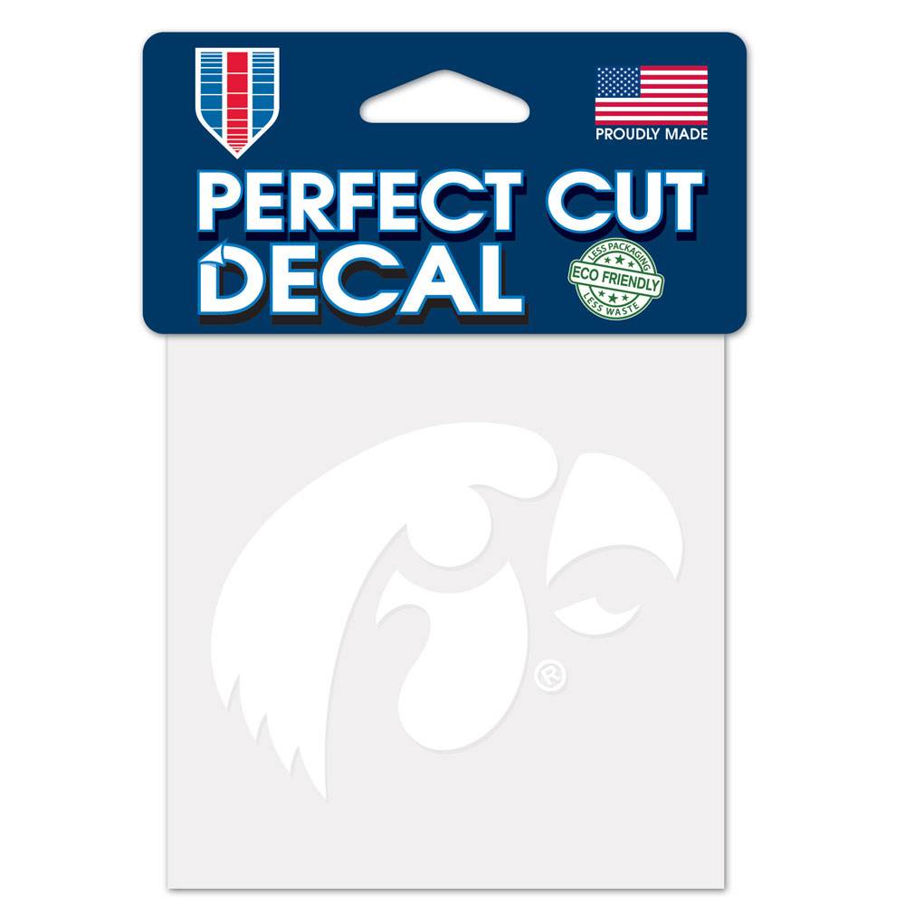 Iowa Hawkeyes 4x4 Decal White Perfect Cut Car Sticker - ToylandEU