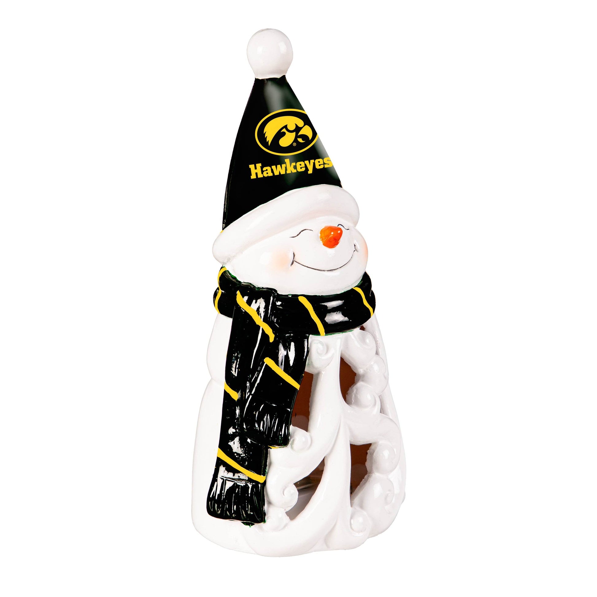Iowa Hawkeyes 8 Inch LED Snowman Statue With Team Colors - ToylandEU