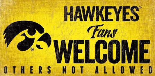  Iowa Hawkeyes Fans Welcome Wood Sign 12x6 Wall Decor -  ToylandEU™