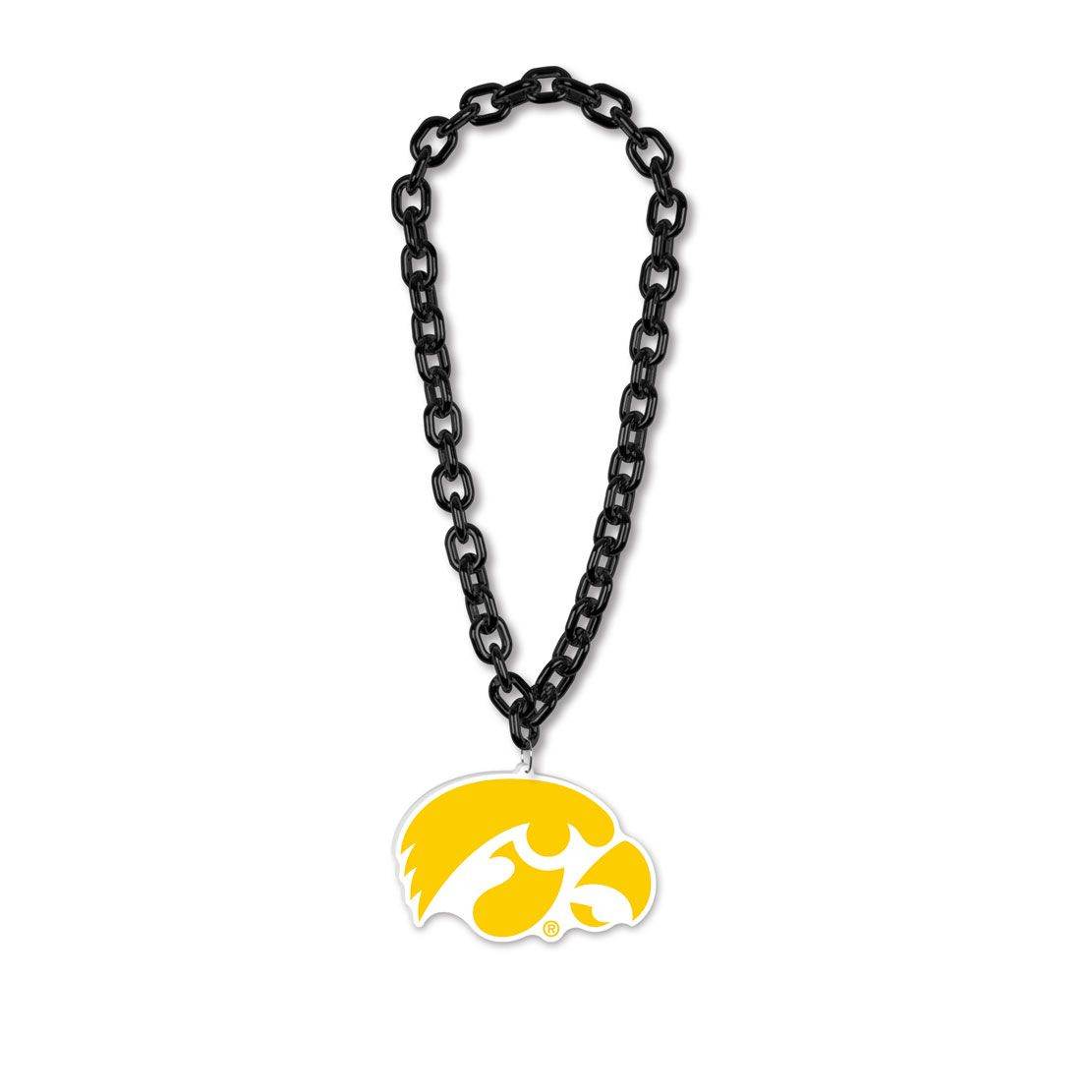 Iowa Hawkeyes Foam Logo Necklace 38 Inch Chain Big Fan Game Day - ToylandEU