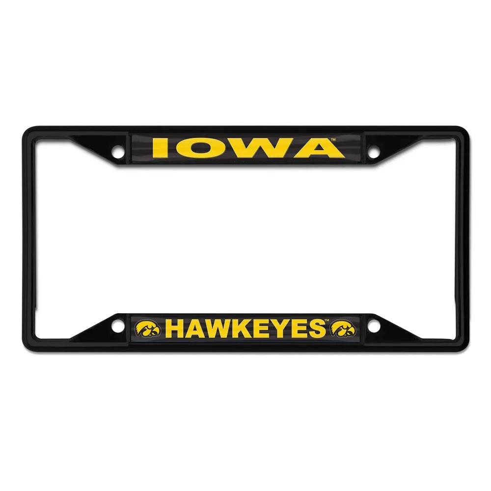 Iowa Hawkeyes License Plate Frame Chrome Finish Front Mount - ToylandEU