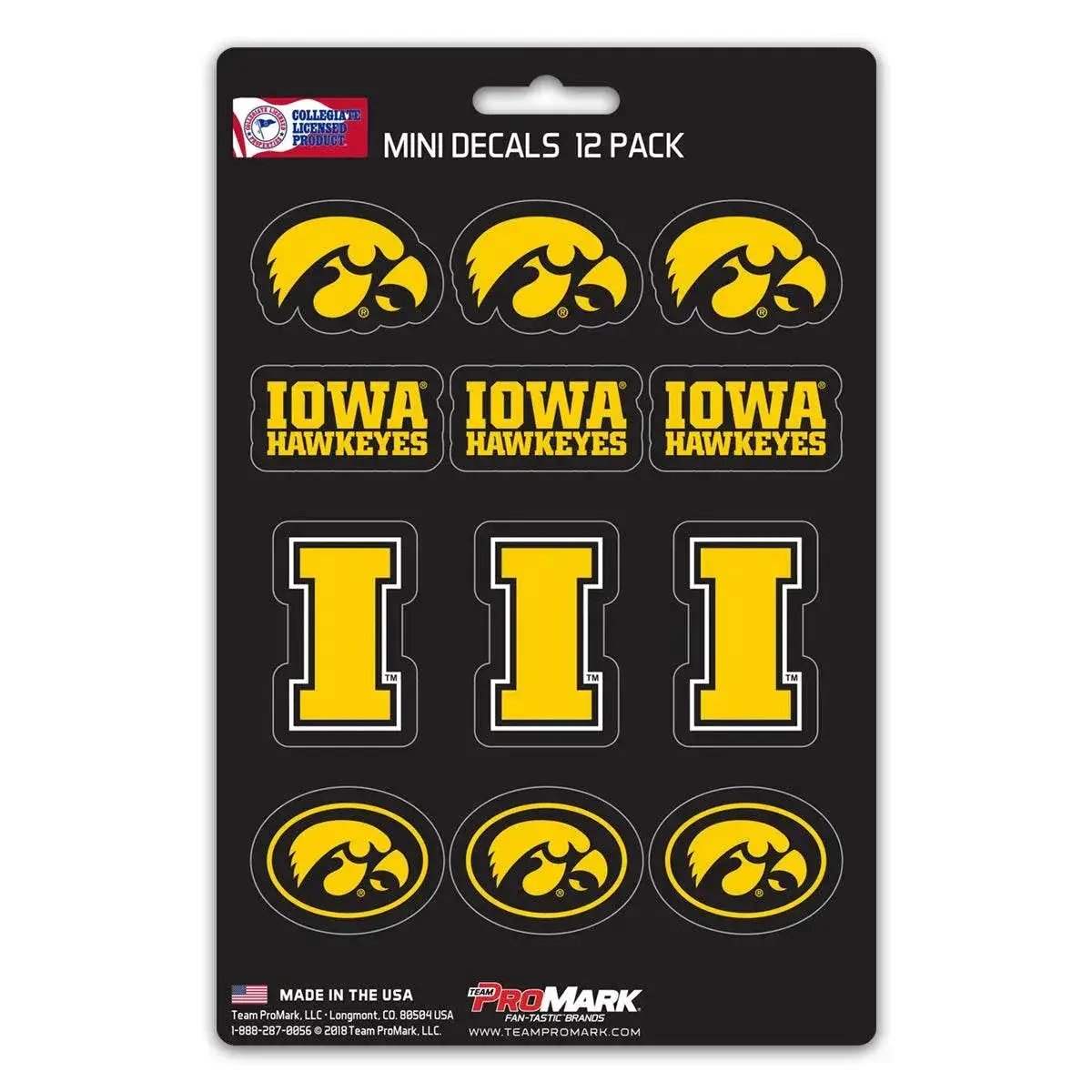  Iowa Hawkeyes Mini Decal Set 12 Pack Premium Vinyl -  ToylandEU™