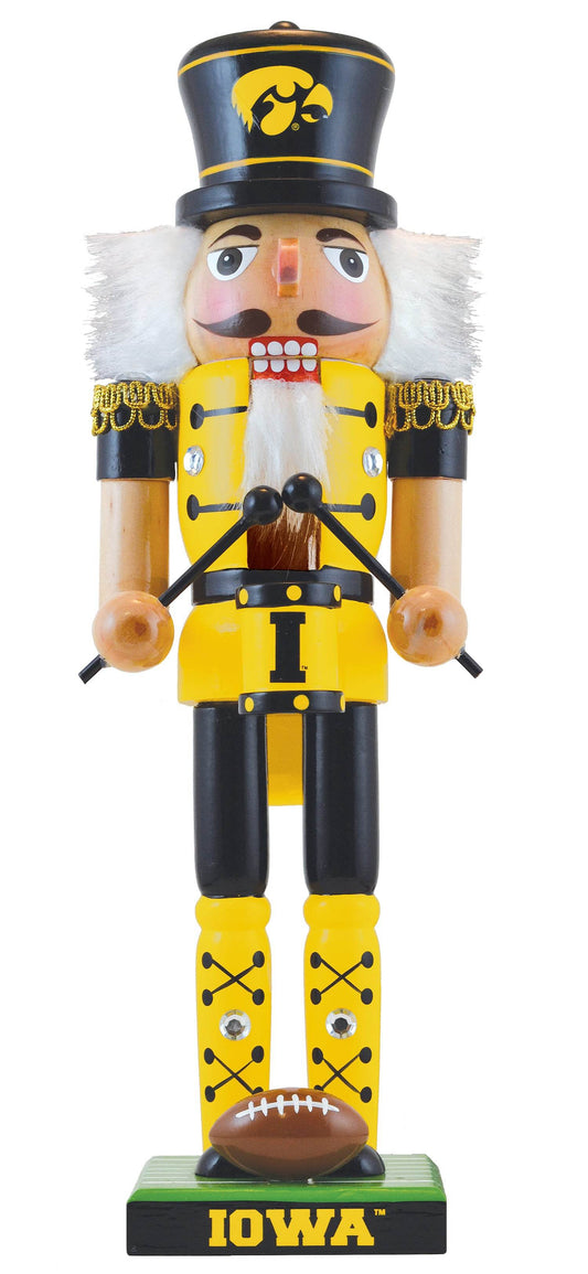 Iowa Hawkeyes Nutcracker Solid Wood Handcrafted Collectible - ToylandEU