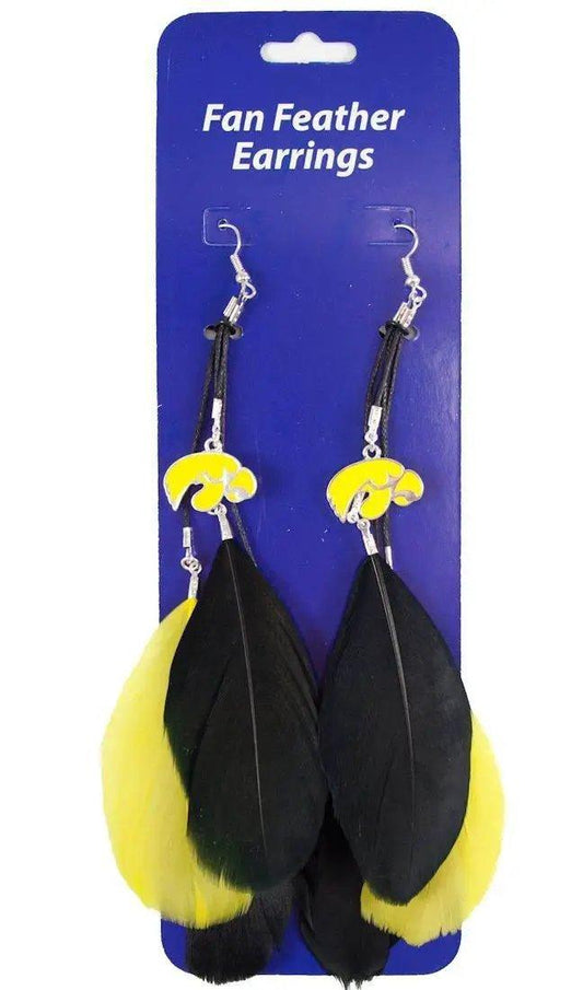  Iowa Hawkeyes Team Color Feather Earrings CO -  ToylandEU™
