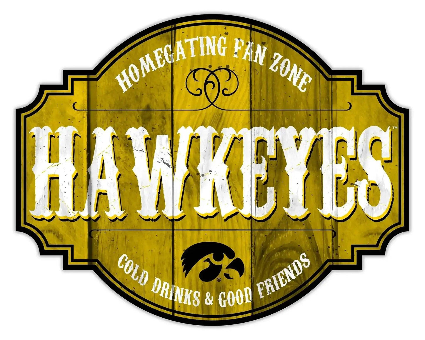  Iowa Hawkeyes Wooden Sign 12 Inch Homegating Tavern Decor -  ToylandEU™