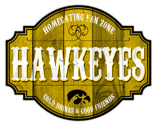 Iowa Hawkeyes Wooden Sign 12 Inch Homegating Tavern Decor - ToylandEU