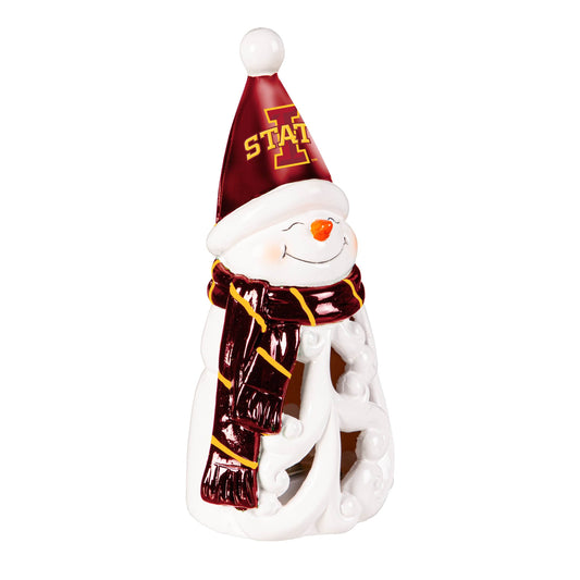 Iowa State Cyclones 8 Inch LED Snowman Statue Decor - ToylandEU
