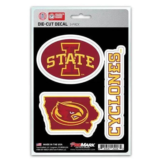  Iowa State Cyclones Decal Die Cut Premium Clear Vinyl 3 Pack -  ToylandEU™