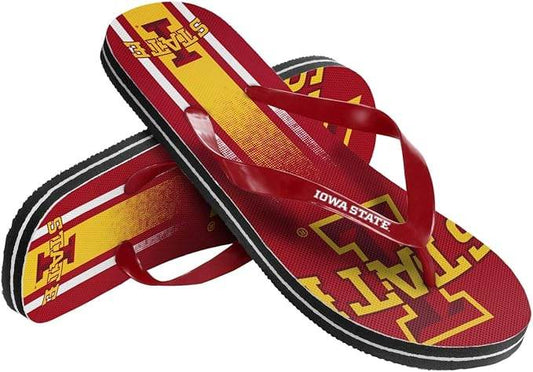 Iowa State Cyclones Flip Flops Unisex Gradient Big Logo XL - ToylandEU