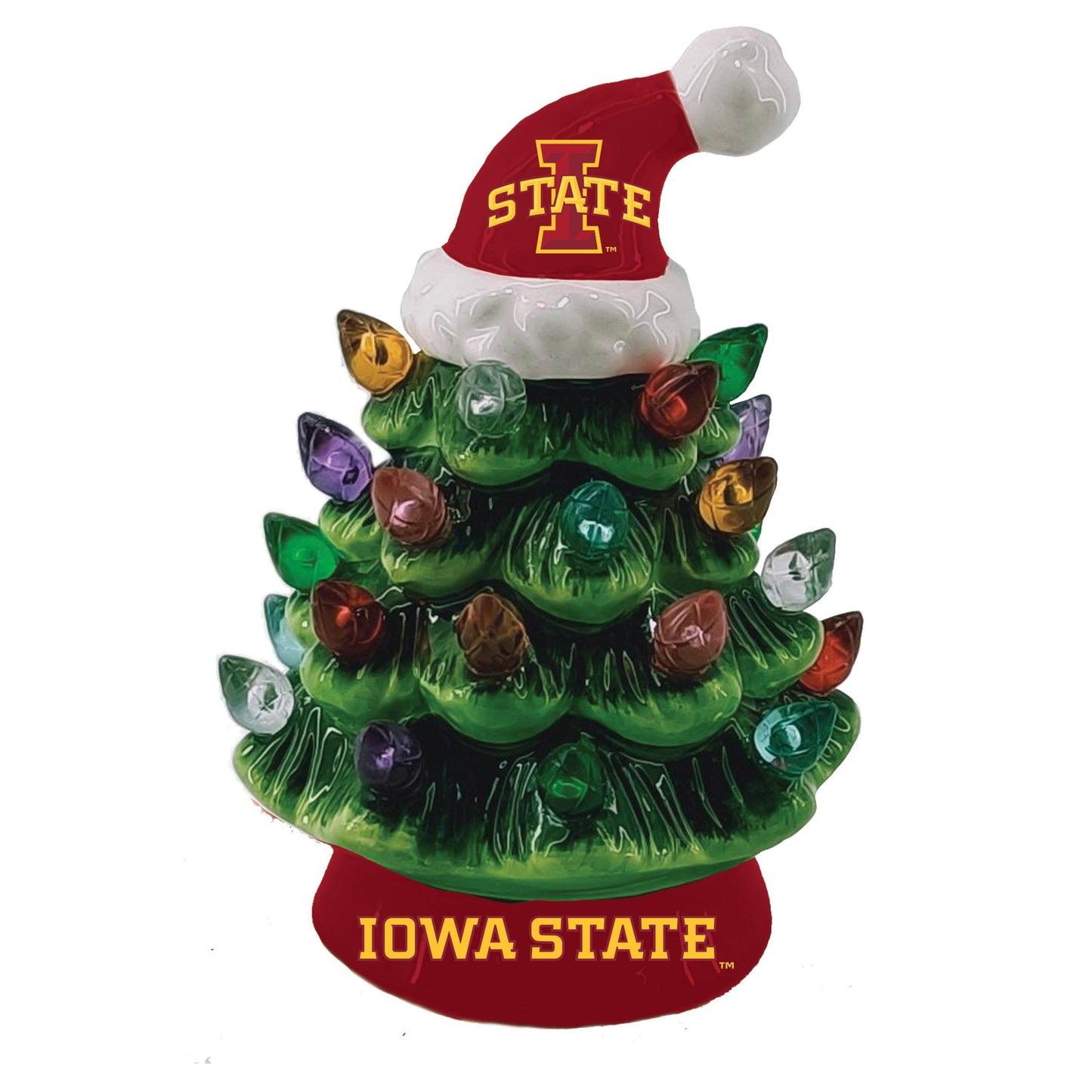 Iowa State Cyclones LED Christmas Tree Tabletop Ornament - ToylandEU