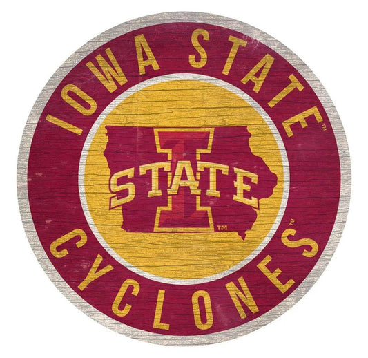  Iowa State Cyclones Round Wood Sign 12 Inch Wall Decor -  ToylandEU™