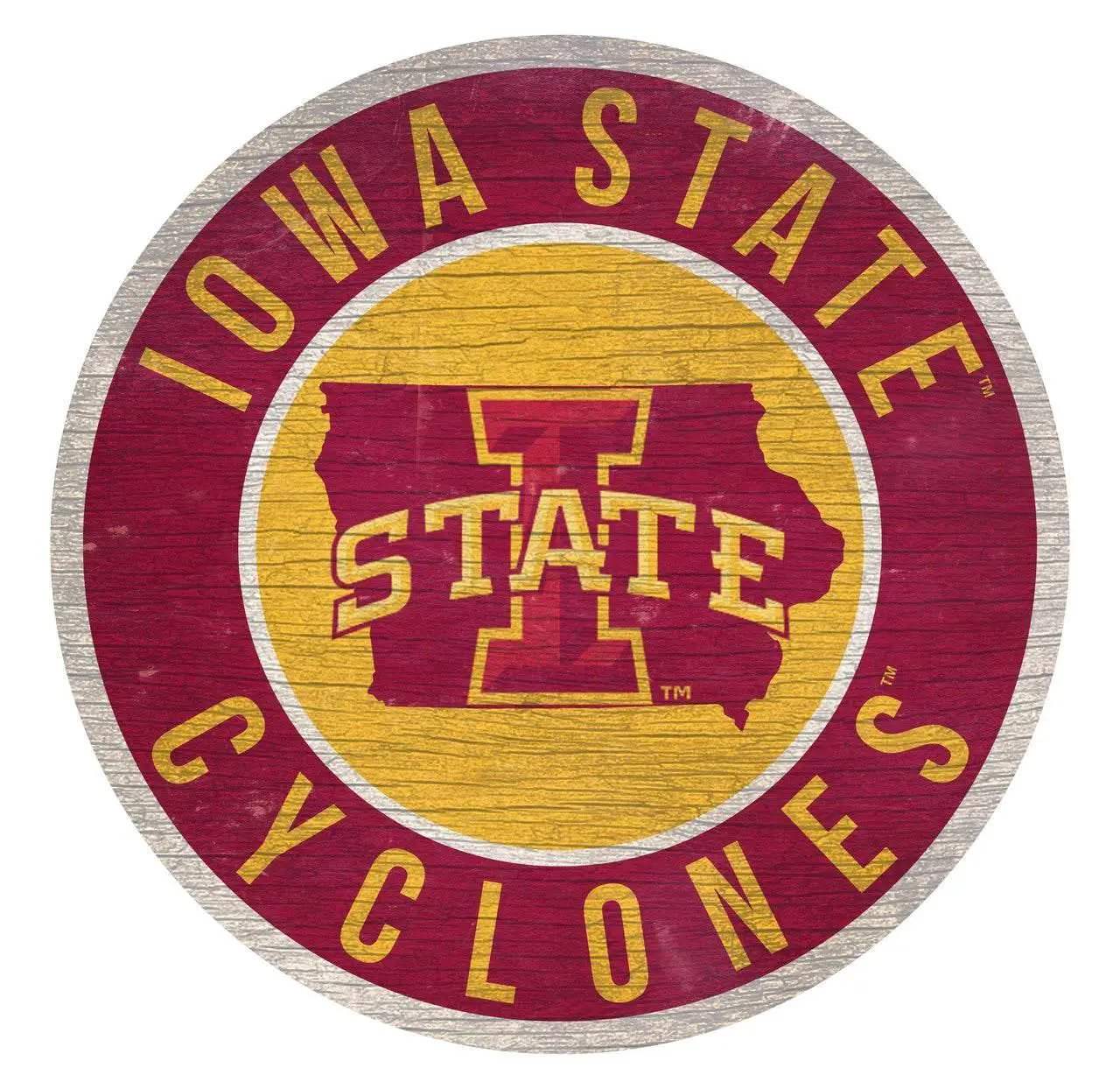  Iowa State Cyclones Round Wood Sign 12 Inch Wall Decor -  ToylandEU™