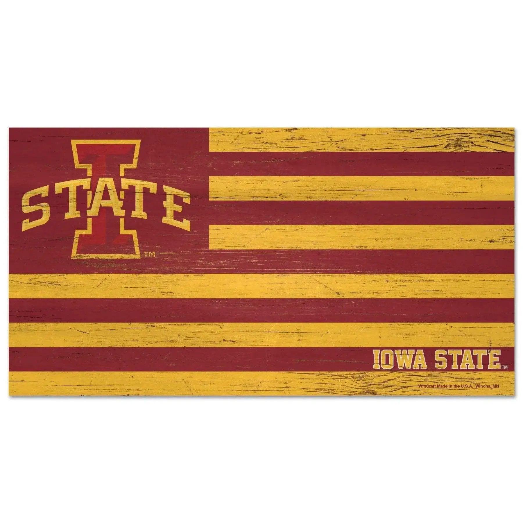 Iowa State Cyclones Wood Sign Flag 9x17 Outdoor Decor -  ToylandEU™