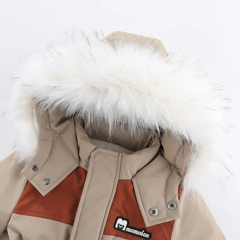 Ircomll Winter Baby Ski Suit Hooded Waterproof for Infants 1 to 3 Years - ToylandEU