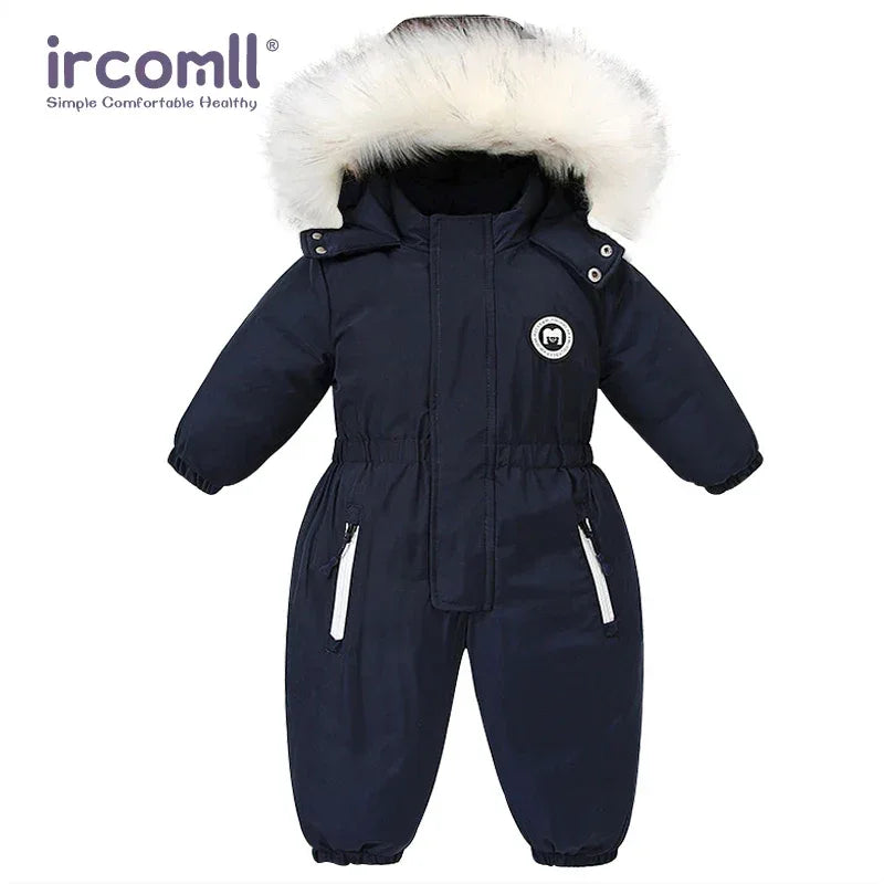 Ircomll Winter Baby Ski Suit Hooded Waterproof for Infants 1 to 3 Years - ToylandEU