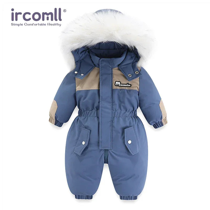 Ircomll Winter Baby Ski Suit Hooded Waterproof for Infants 1 to 3 Years - ToylandEU