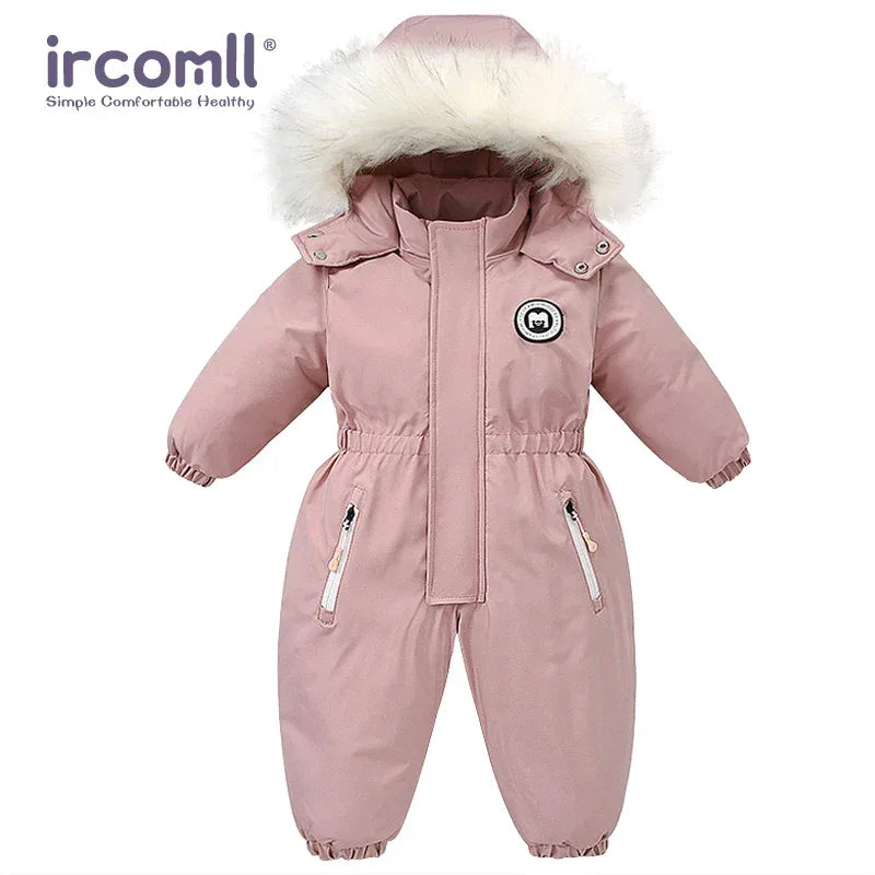 Ircomll Winter Baby Ski Suit Hooded Waterproof for Infants 1 to 3 Years - ToylandEU