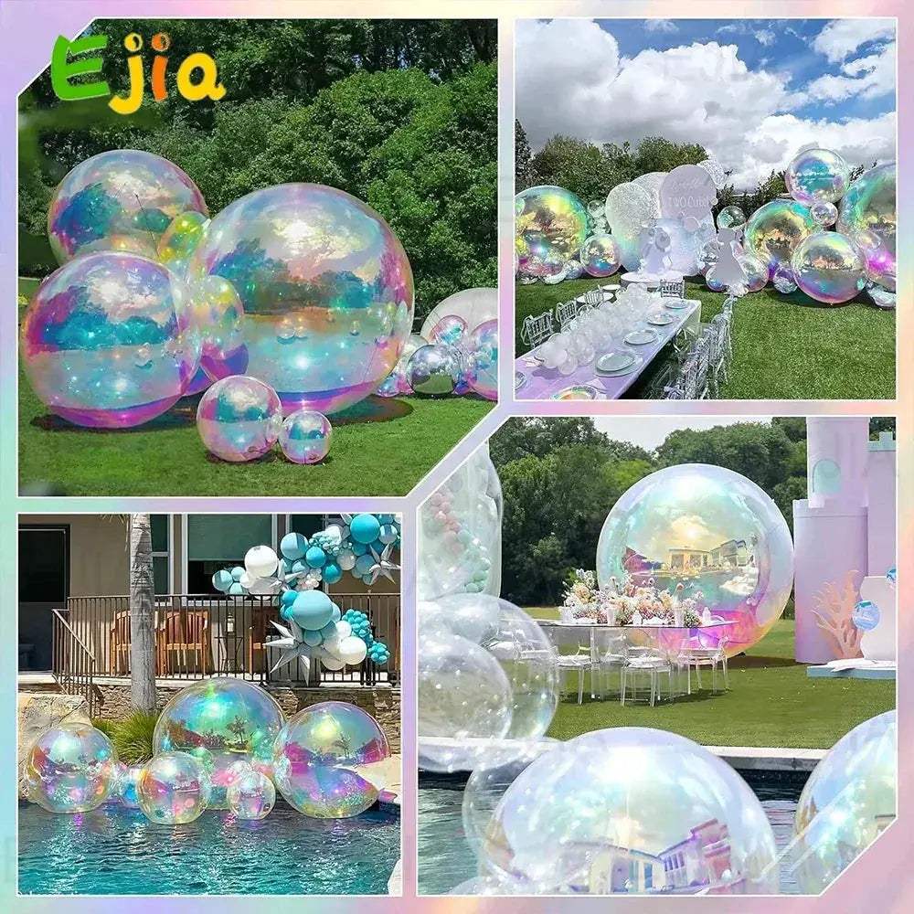 Iridescent Giant Inflatable Mirror Ball Set for Spectacular Parties - ToylandEU