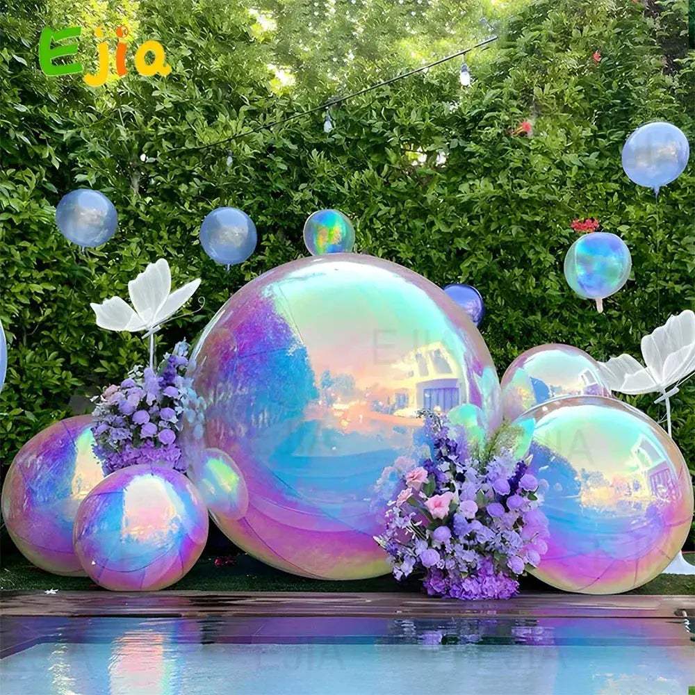 Iridescent Inflatable Mirror Ball Set For Giant Party Decor - ToylandEU
