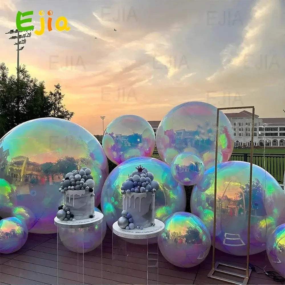 Iridescent Inflatable Mirror Ball Set For Giant Party Decor - ToylandEU