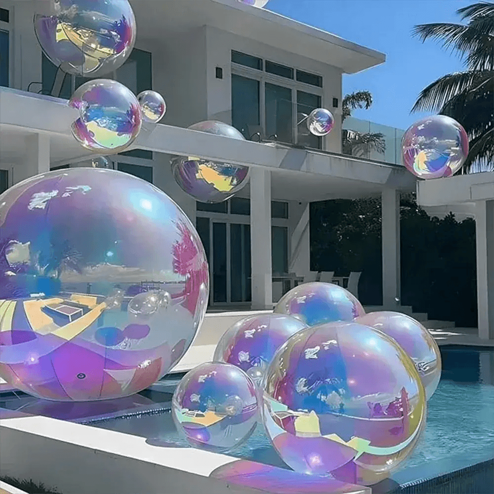 Iridescent Inflatable Mirror Ball Set For Giant Party Decor - ToylandEU