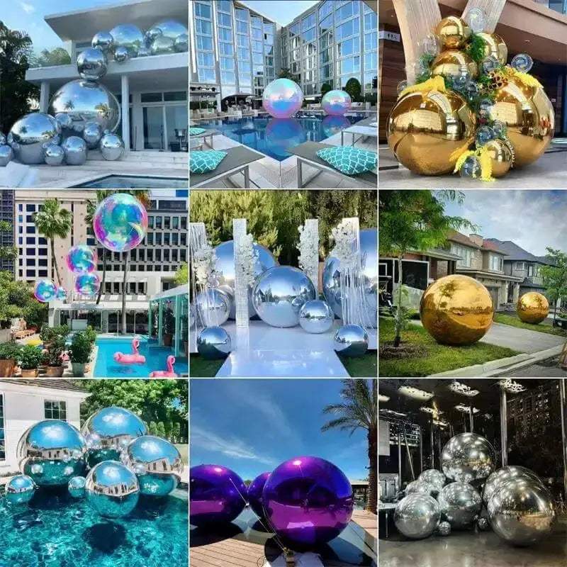 Iridescent Inflatable Mirror Ball Set For Giant Party Decor - ToylandEU