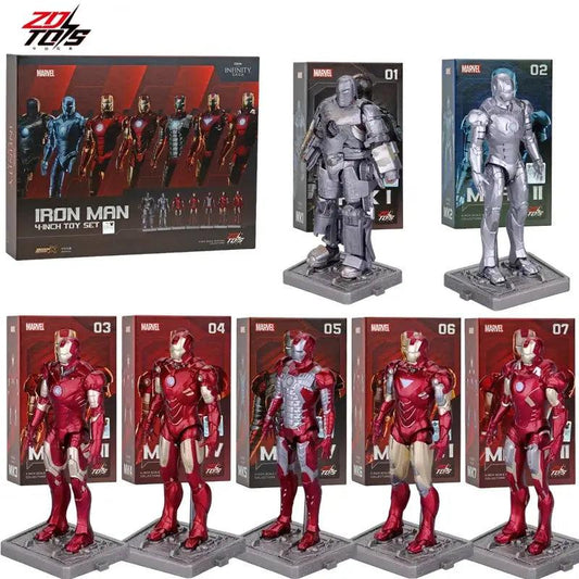  Iron Man Action Figure 4 Inch MK1 MK7 Ideal Gift -  ToylandEU™