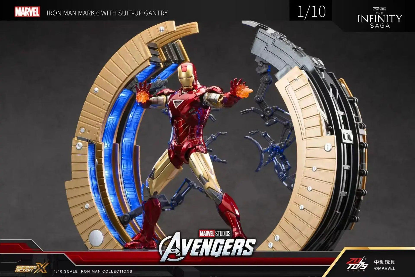  Iron Man Action Figure Suit Up Gantry LED Platform Premium -  ToylandEU™