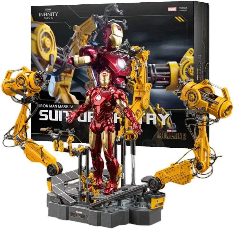 Iron Man Action Figure With Suit Up Gantry LED Platform - ToylandEU