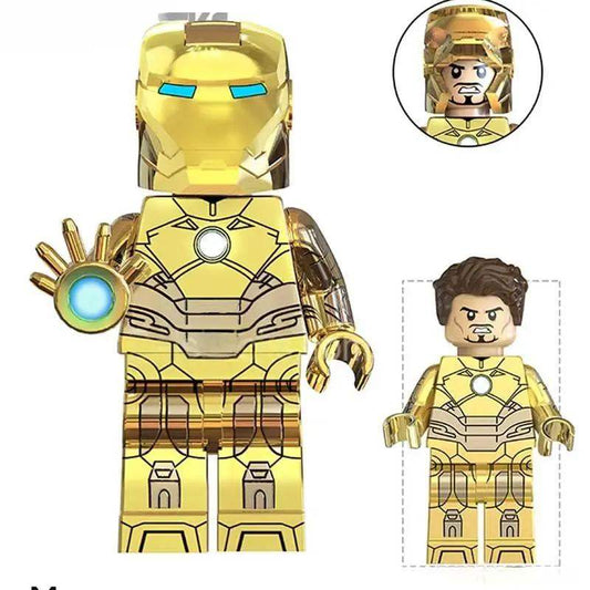  Iron Man Tony Stark Gold Suit Lego Minifigure Buildable -  ToylandEU™