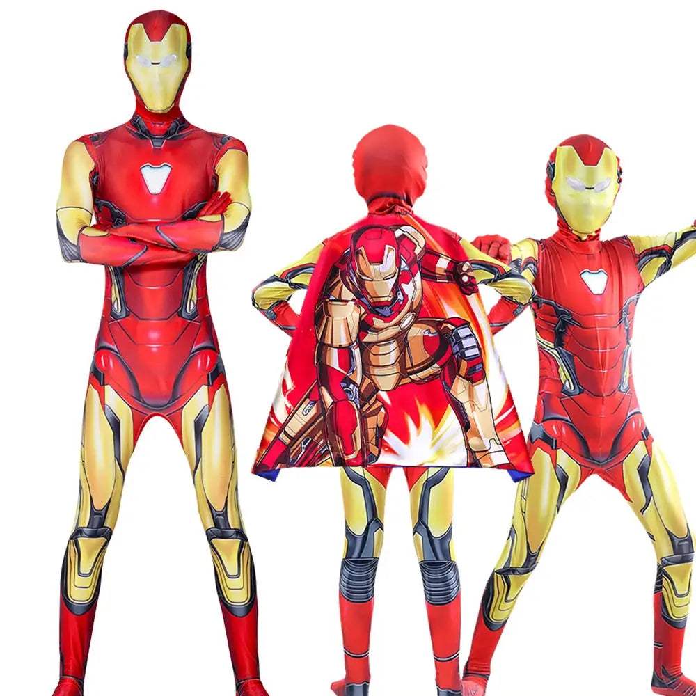 Iron Man Cosplay Costume With Cape For Kids And Adults - ToylandEU