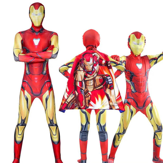 Iron Man Cosplay Costume With Cape For Kids And Adults - ToylandEU