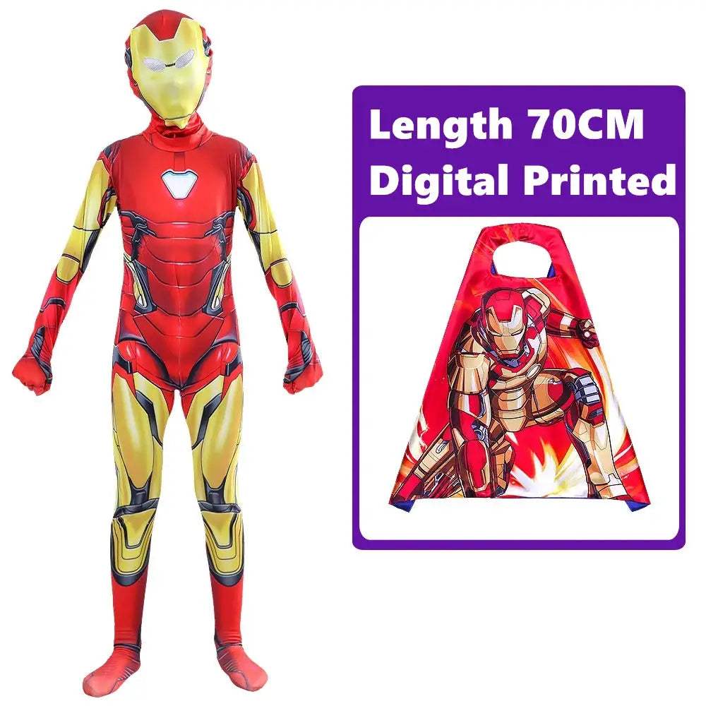 Iron Man Cosplay Costume With Cape For Kids And Adults - ToylandEU